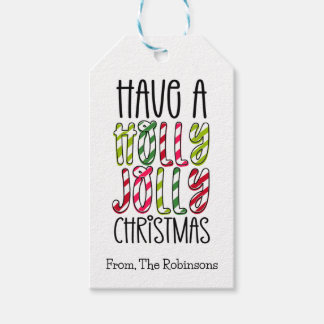 Have A Holly Jolly Christmas Gift Tag Cadeaulabel