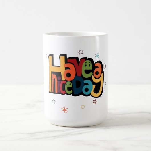 "Have a Nice Day" Retro Colorful Coffee Mug  (Centre)
