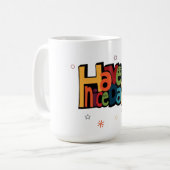 "Have a Nice Day" Retro Colorful Coffee Mug  (Devant gauche)