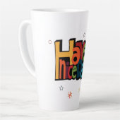"Have a Nice Day" Retro Tall Latte Mug with Stars (Angle gauche)
