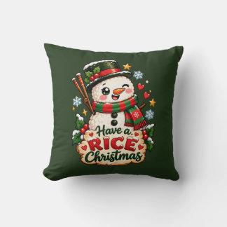 Have a Rice Christmas Kawaii Sushi Snowman Kussen