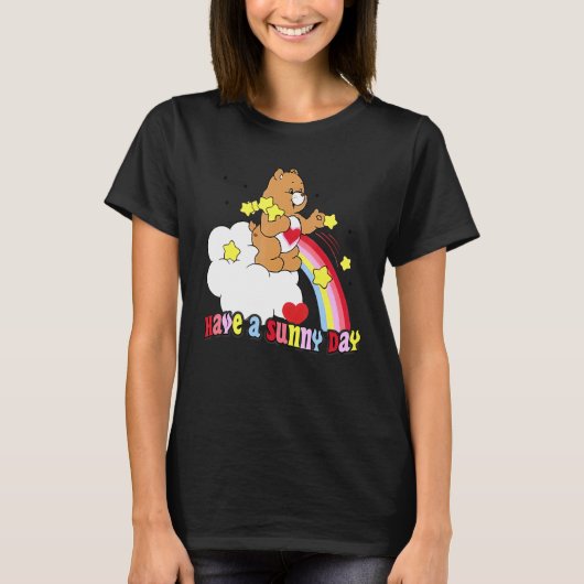 Have A Sunny Day Teddy Bear Rainbow T-shirt (Voorkant)