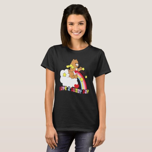 Have A Sunny Day Teddy Bear Rainbow T-shirt (Voorkant volledig)