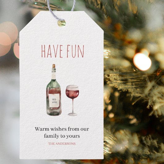 have Fun | Labels voor kerstcadeautjes met Drink Cadeaulabel