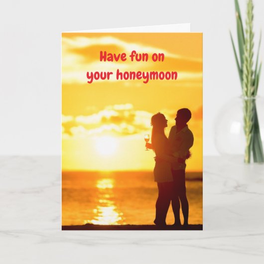 Have fun on your honeymoon. kaart (Voorkant)