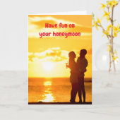 Have fun on your honeymoon. kaart (Gele Bloem)