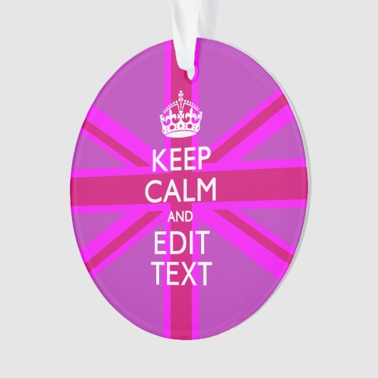 Have Your Keep Calm Text on Pink Union Jack (devant)