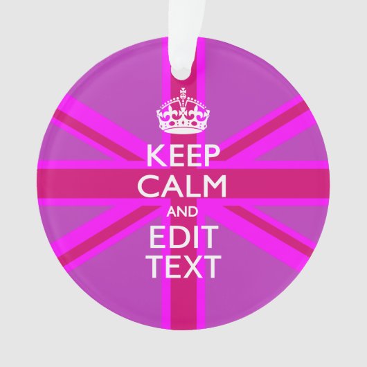 Have Your Keep Calm Text on Pink Union Jack (devant)