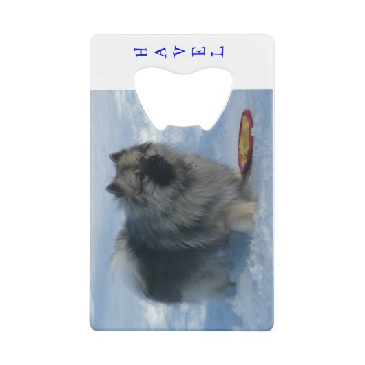 Havel: "Heb er een op mij!" Creditcardflesopening Kredietkaart Flessenopener (Voorkant)