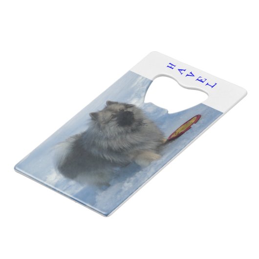 Havel: "Heb er een op mij!" Creditcardflesopening Kredietkaart Flessenopener (Voorkant Gekanteld)