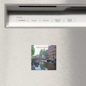 Haven aan de gracht in Amsterdam. Magneet (Insitu (Vaatwasser))