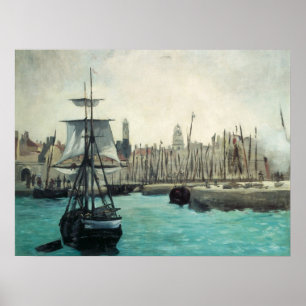 Haven bij Calais door Manet, Vintage Impressionism Poster