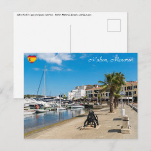 Haven en Paseo Marítimo van Mahon - Menorca, Spanj Briefkaart