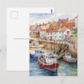 Haven op een zonnige dag briefkaart (Voorkant / Achterkant)