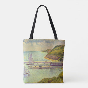 Haven Port-en-Bessin hoog tij door Georges Seurat Draagtas