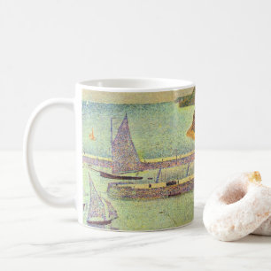 Haven Port-en-Bessin hoog tij door Georges Seurat Koffiemok