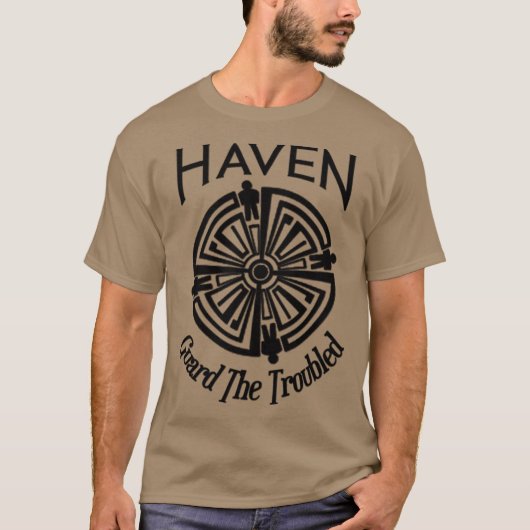 Haven Troubled Tattoo Black Logo T-shirt (Voorkant)