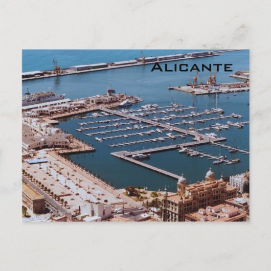 Haven van Alicante Briefkaart (Voorkant)