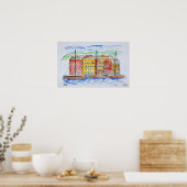 Haven van Bastia | Corsica, Frankrijk Poster (Keuken)