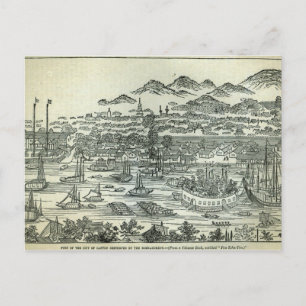 Haven van de stad Canton Briefkaart