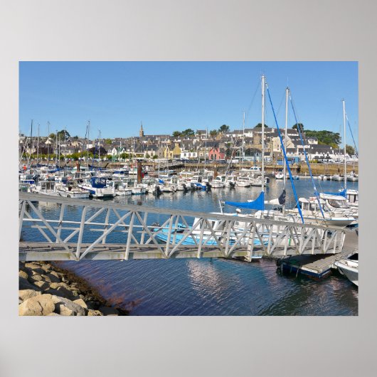 Haven van Douarnenez in de Franse feestdag Poster (Voorkant)