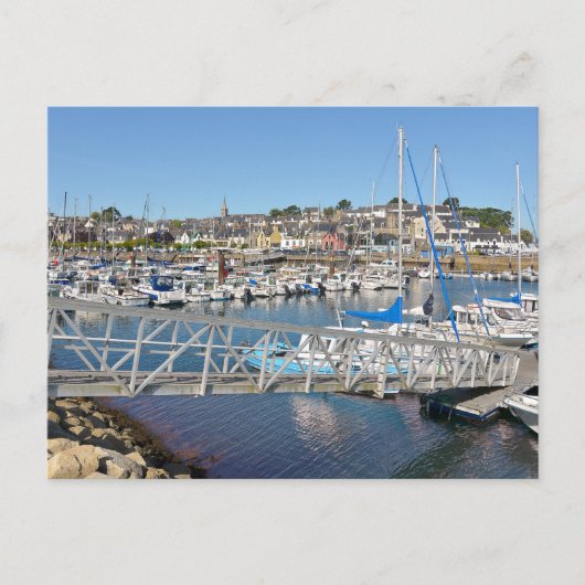 Haven van Douarnenez in Frankrijk Feestdagenkaart (Voorkant)