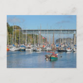 Haven van Douarnenez in Frankrijk Feestdagenkaart (Voorkant)