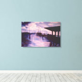 haven van Fort de France Canvas Afdruk (Insitu (Houten vloer))