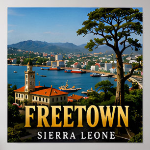 Haven van Freetown en Atlantische Schoonheid Poster