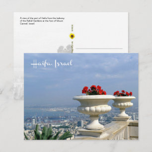 Haven van Haifa, Israël - ansichtkaart Briefkaart