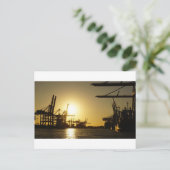 haven van hamburg briefkaart (Staand voorkant)