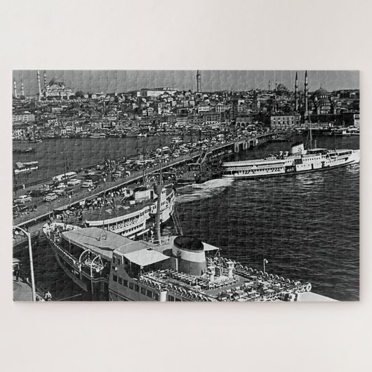  haven van Istanbul Galata in Turkije Legpuzzel (Horizontaal)