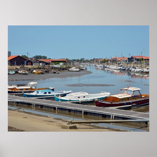 Haven van La Teste de Buch in het Franse Briefkaar Poster (Voorkant)