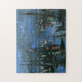 Haven van Le Havre, Night Effect Monet Fine Art Legpuzzel (Verticaal)