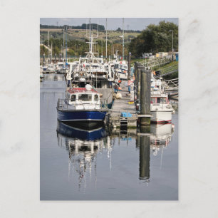 Haven van Le Tréport in Frankrijk Feestdagenkaart