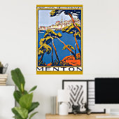 Haven van Menton Frankrijk Poster (Thuiskantoor)