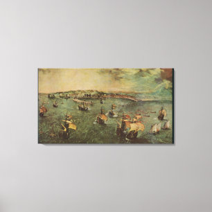 Haven van Napels door Pieter Bruegel de Elder Canvas Afdruk