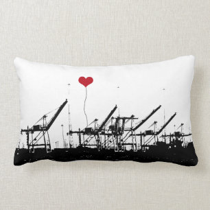 Haven van Oakland Shipping Cranes Pillow Kussen