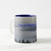 Haven van Olympia, Washington Tweekleurige Koffiemok (Voorkant links)