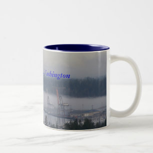 Haven van Olympia, Washington Tweekleurige Koffiemok