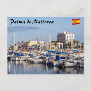 Haven van Portixol bij schemering - Palma de Mallo Briefkaart