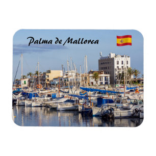 Haven van Portixol bij schemering - Palma de Mallo Magneet