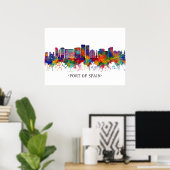 Haven van Spanje, Trinidad en Tobago Skyline Poster (Thuiskantoor)