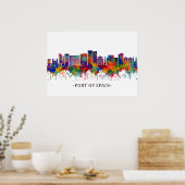 Haven van Spanje, Trinidad en Tobago Skyline Poster (Keuken)