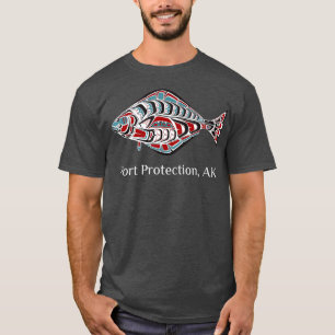 Havenbescherming Alaska Native American Halibut T-shirt