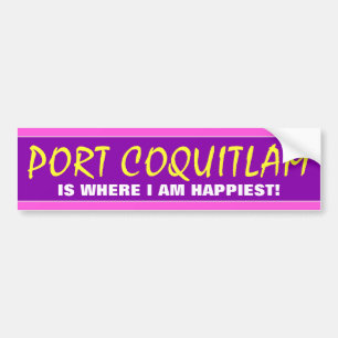 "HAVENCOQUITLAM IS WAAR IK GELUKKIG BEN!" (Canada) Bumpersticker