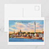 Havengezicht in Provincetown, Massachusetts Vintag Briefkaart (Voorkant / Achterkant)