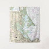 Havens van Plymouth, Kingston en Duxbury Chart Wandkleed (Voorkant)