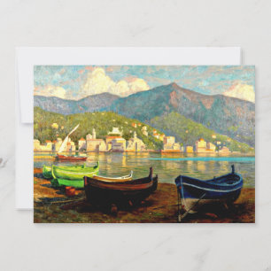 Havenscène uit Rapallo, fine art, Kaart