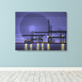havenstad canvas afdruk